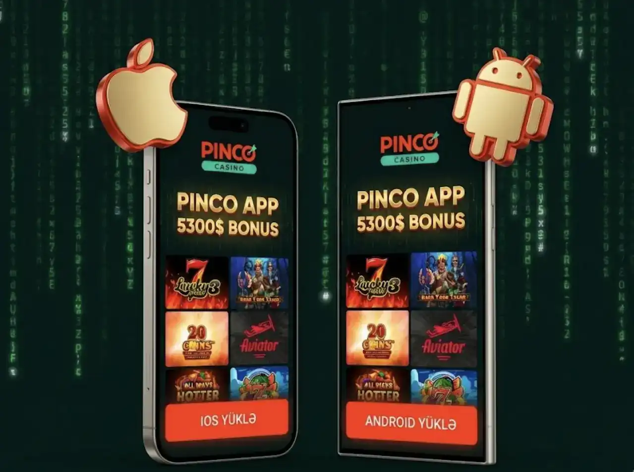 Pinco yukle android və ios üçün, mobil tətbiq interfeysi olan smartfonlar