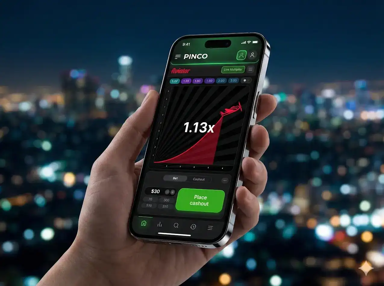 Pinco mobil tətbiqi, telefonda aviator və digər oyunlar
